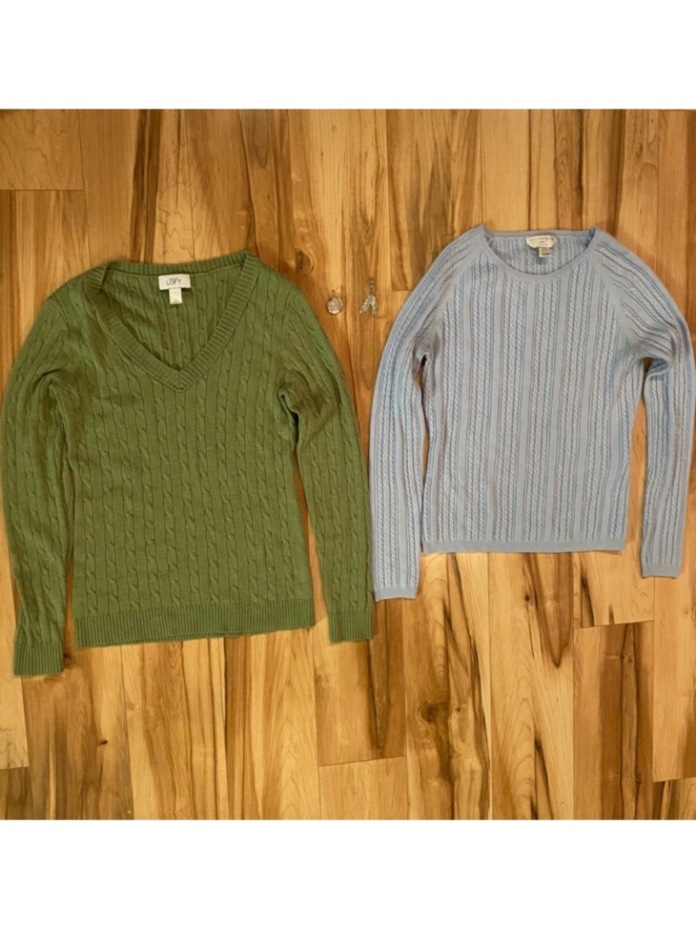Ann Taylor Loft & Petite Sophisticate sweater set with matching charms—XS/S
